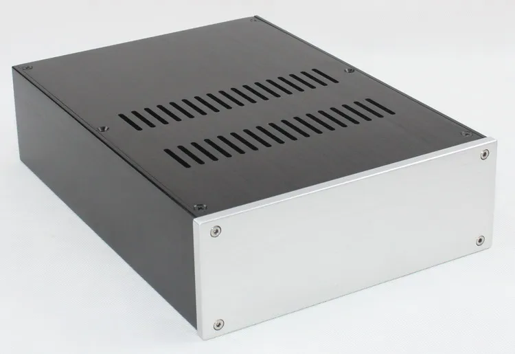 Корпус усилителя мощности 308*223*80 мм полностью алюминиевый без
