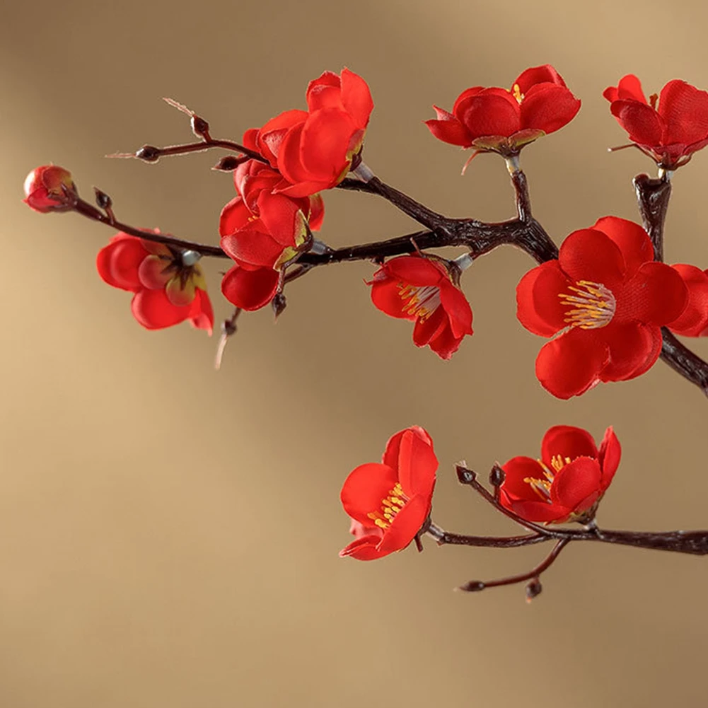 Искусственная ветка цветущей сливы имитация цветка украшение стола для дома