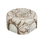 Винтажная керамическая распределительная коробка, электрическая фарфоровая распределительная коробка, электронный корпус с основанием