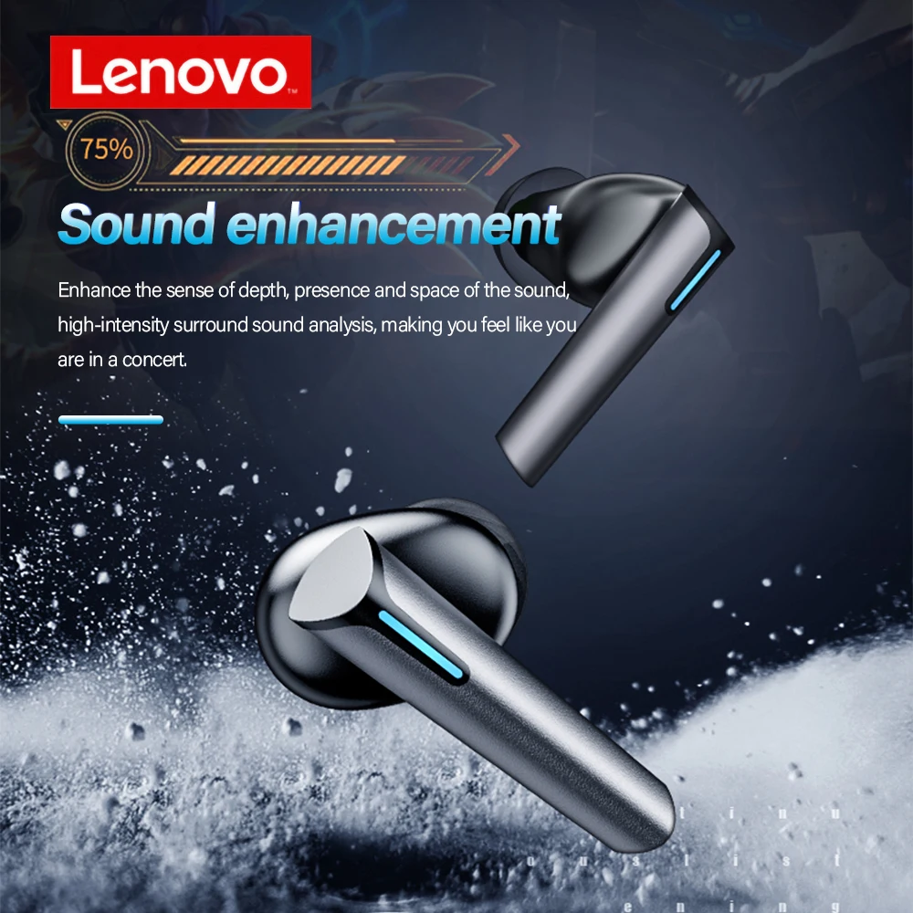Игровая bluetooth-гарнитура Lenovo xg02 tws с низкой задержкой беспроводные наушники
