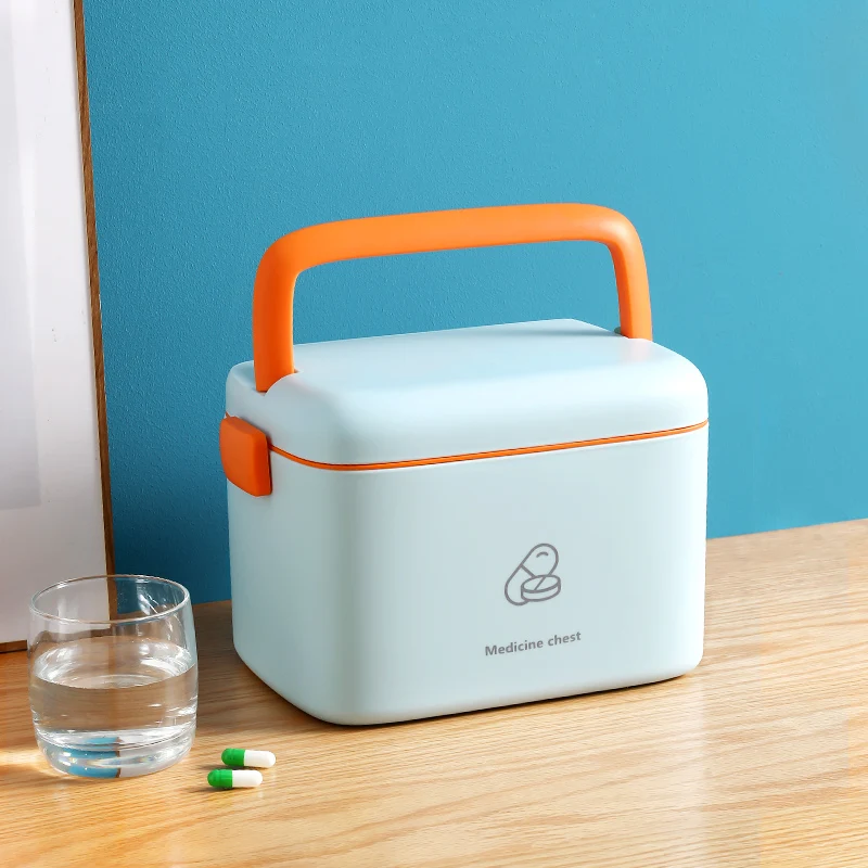 

Portable First Aid Container Plastic Medicine Storage Box Large Capacity Family Emergency Kit Home Storage Nursing Medicine Box