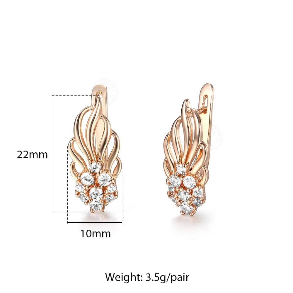 Новые модные серьги гвоздики в форме листьев для женщин и девушек 585 розовое