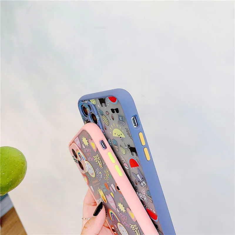 

Cartoon leopard rainbow iphone11 mobile phone shell 7P protective cover xsmax/xs/xr apple 8plus cartoon fruit anti-drop shell