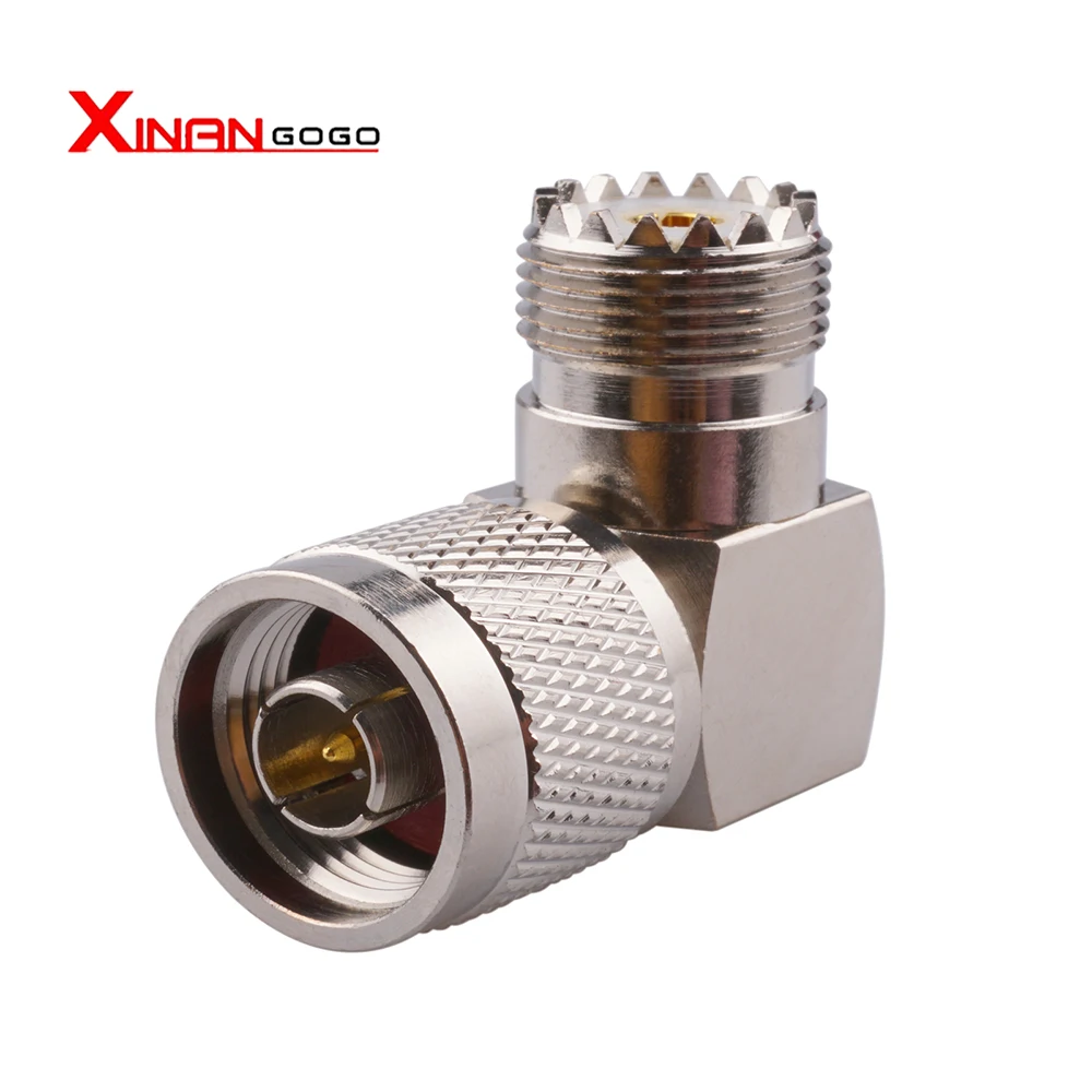 

1PCS N TYPE Male to UHF SO 239 Female Jack Right Angle RF Adapter Connector Coaxial Converter