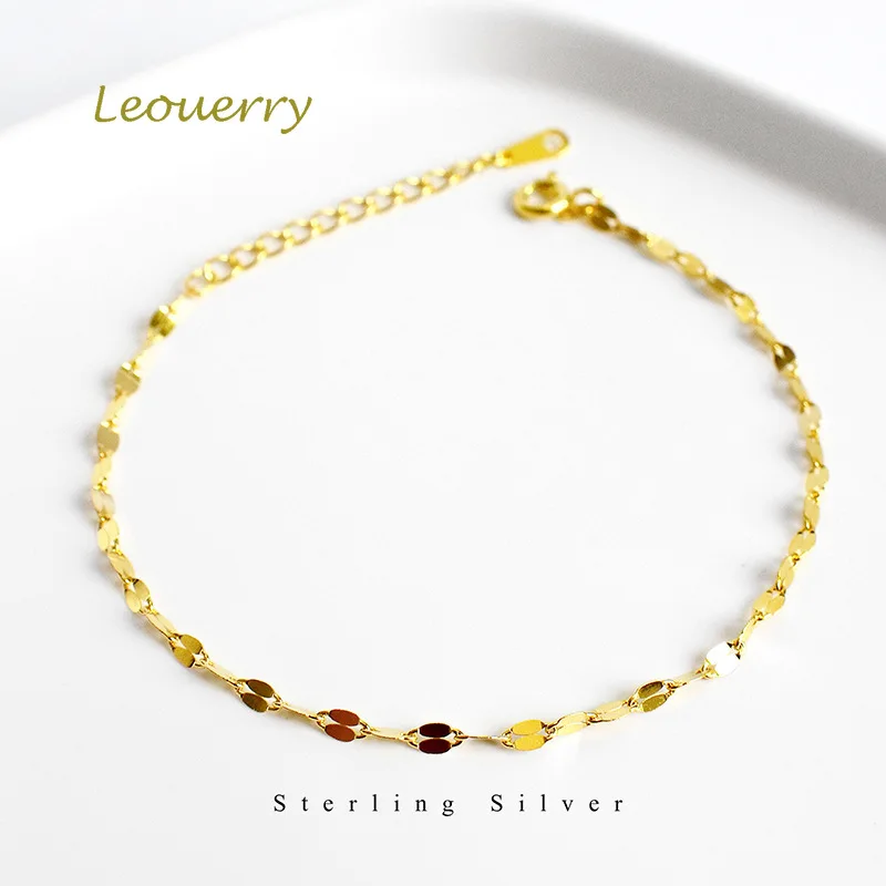 Leouerry Φ Серебряный браслет цепочка в виде водной ряби Женский Элегантный изящный