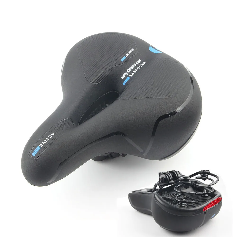 Bicycle Saddle Bike Seat MTB Mountain Road Bikes BMX Shock Absorption Cushion Soft Spring Suspension Seats Cycling Accessories - Цвет: Blue Spring