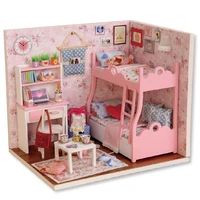 doll house diy miniature dollhouse model wooden toy furnitures casa de boneca dolls houses toys birthday gift diy dollhouse