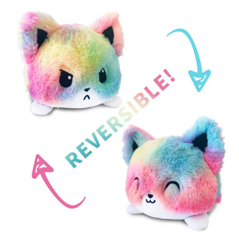 

Reversibles Cartoon Plush Animals Doll Double Face Flip Doll Cute Toys Funny Simulation Peluches Unicorn Decorations Crafts