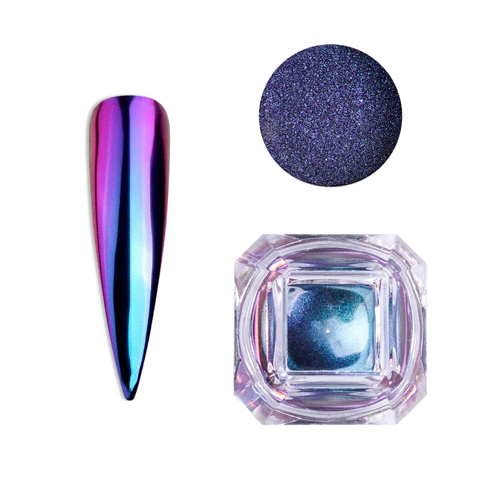 Палочка для ногтей Biutee неоновая зеркальная голографическая пудра с