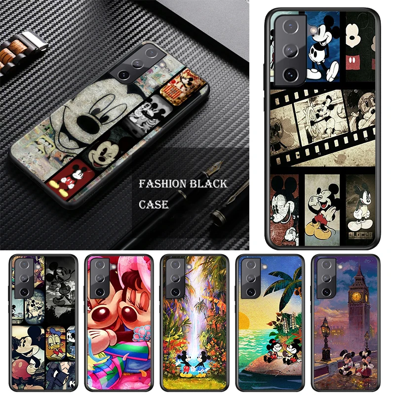 

Mickey mouse cool For Samsung S22 S21 S20 FE Ultra Pro Lite S10 5G S10E S9 S8 S7 S6 Edge Plus Black Soft Phone Case