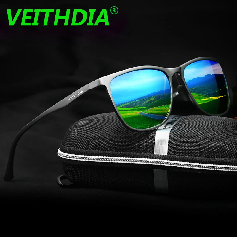 Мужские солнцезащитные очки VEITHDIA брендовые из алюминиево магниевого сплава с