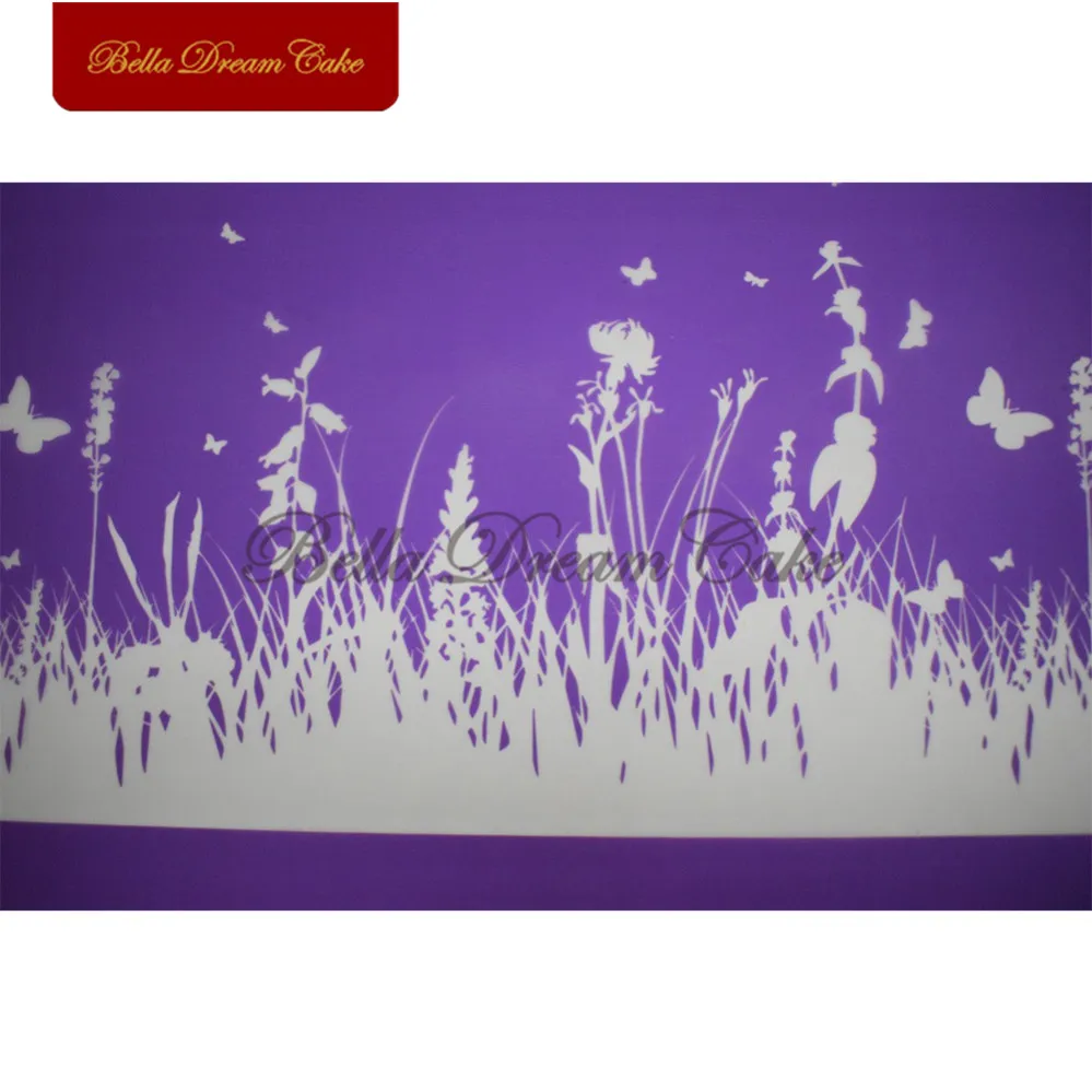 Цветочная сетчатый трафарет из ткани для торта кружевной мастики форма