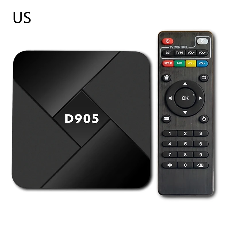 

H052 D905 Top Box Android 10.0 Smart TV Box 8 GB 4k Remote Control Hdmi Cable Power Supply Multimedia Player Set Top Box