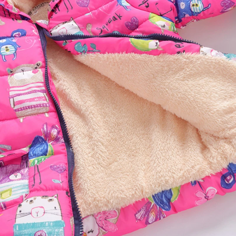Зимняя Вельветовая теплая куртка для девочек от 2 до 6 лет Одежда Качественная