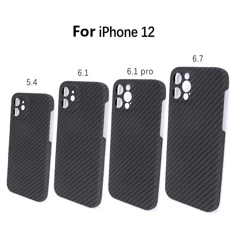 

Real Carbon Fiber Kevlar Lens Protection Phone Case for iPhone 12 11 Pro Max 12 Mini Ultra Thin Carbon Fiber Hard Cover Cases