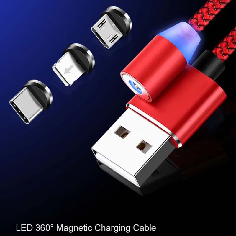 Магнитный кабель Плетеный Micro USB Type C для Samsung J3 2016 J5 J7 2017 кабели быстрой зарядки iPhone