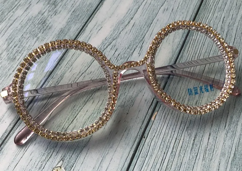 Модные роскошные круглые солнцезащитные очки Женские винтажные негабаритные со