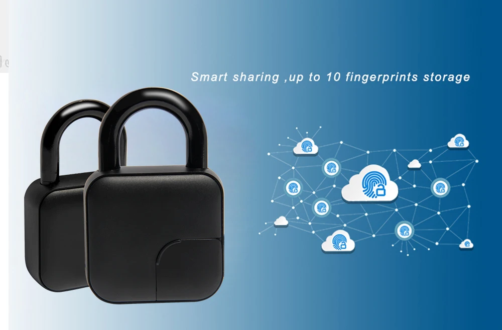 

Fingerprint Smart Padlock Security Keyless USB Rechargeable Door Lock Quick Unlock Self Developing Chip Home Safety Accessories