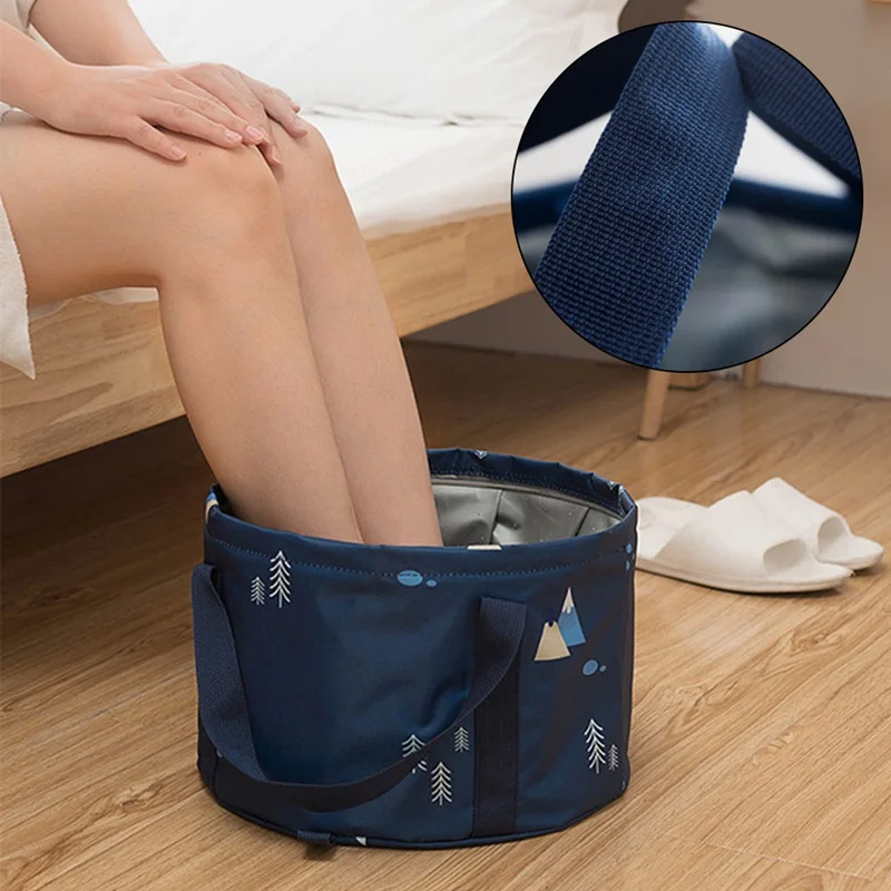 Портативная складная дорожная сумка ведро для мытья на открытом