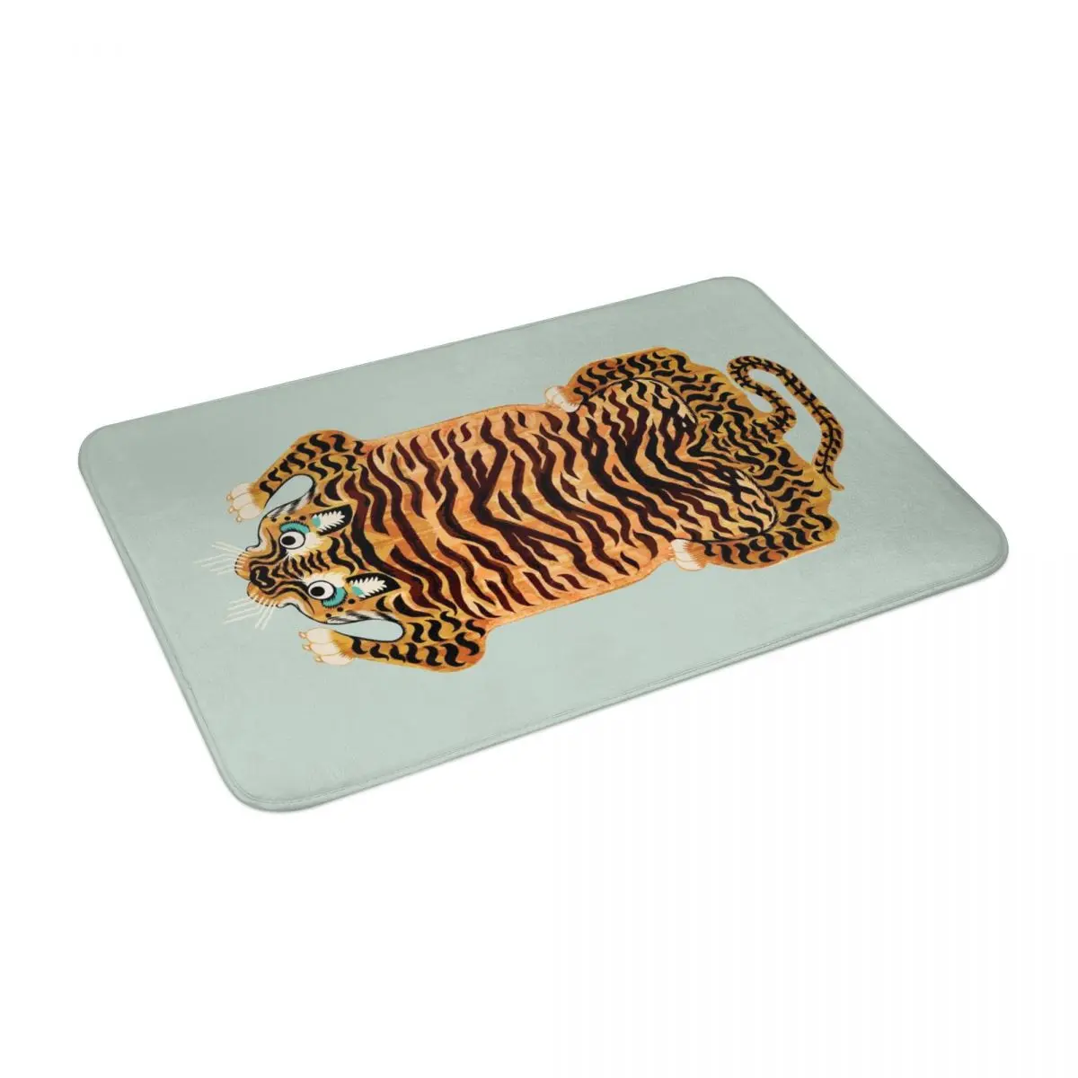 Милый золотистый Тибетский коврик из полиэстера нескользящий напольный декор