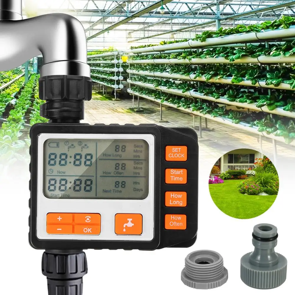 

Automatic Electronic Water Timer Irrigation Hose Watering Garden Plant System