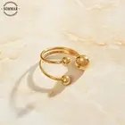 SOMMAR подарок для пар, Винные Бокалы Для золотое покрытие богиня обручальное кольцо геометрические шарики, двойное кольцо с линиями для мужчин девушке на день рождения, подарок