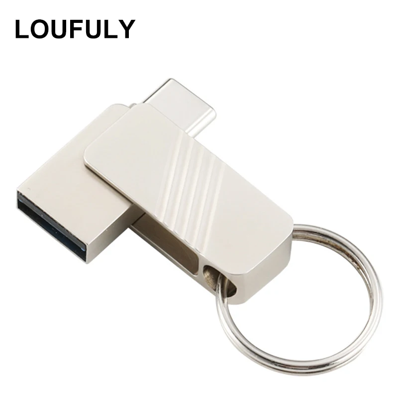 Loufuly usb-накопитель, Флэшка USB C флешки 3,0 16 ГБ 32 ГБ 64 ГБ 128 Гб Тип C флэш-накопитель для телефона Android