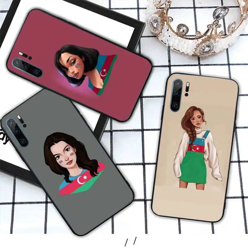 

Azerbaijan buta flag fashion girl Phone Case For Huawei honor Mate P 10 20 30 40 i 9 8 pro x Lite smart 2019 nova 5t