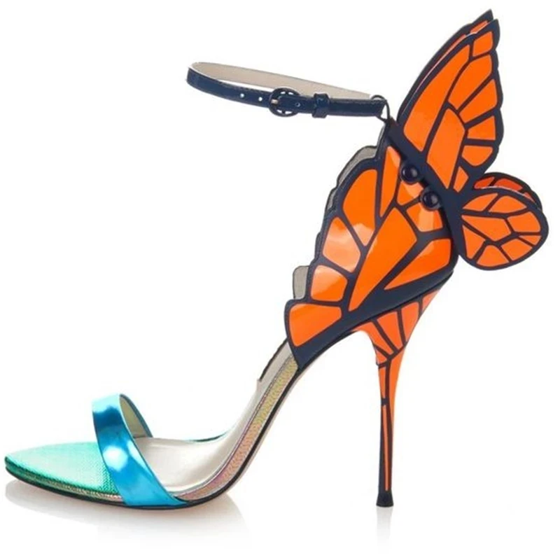 

New Design High Quality Women Butterfly High Heels Sandals Exquisite beautiful Wing Shoes Female Banquet Paty Dress Shoes