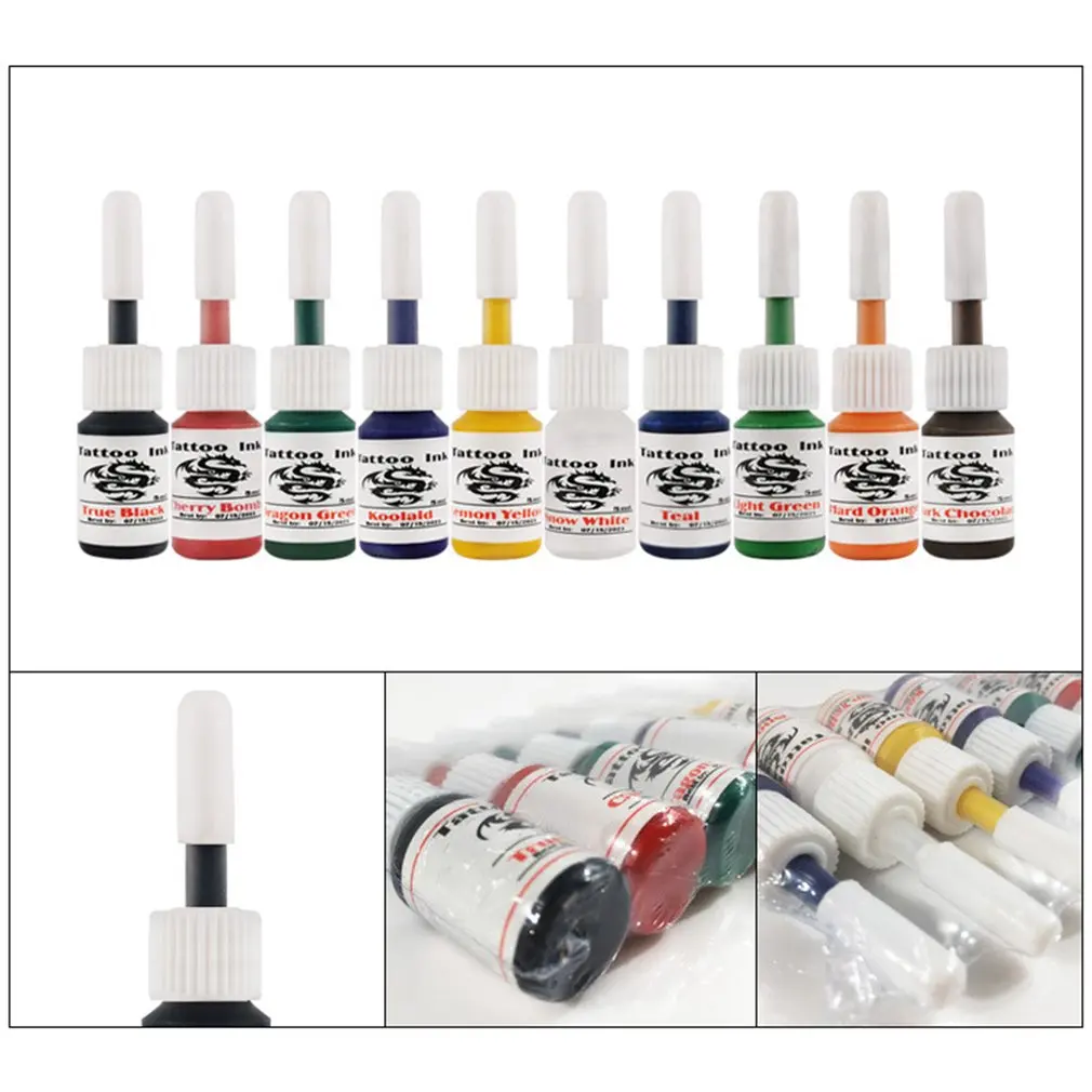 Стартовый набор для тату профессиональных пигментных чернил черных мощных