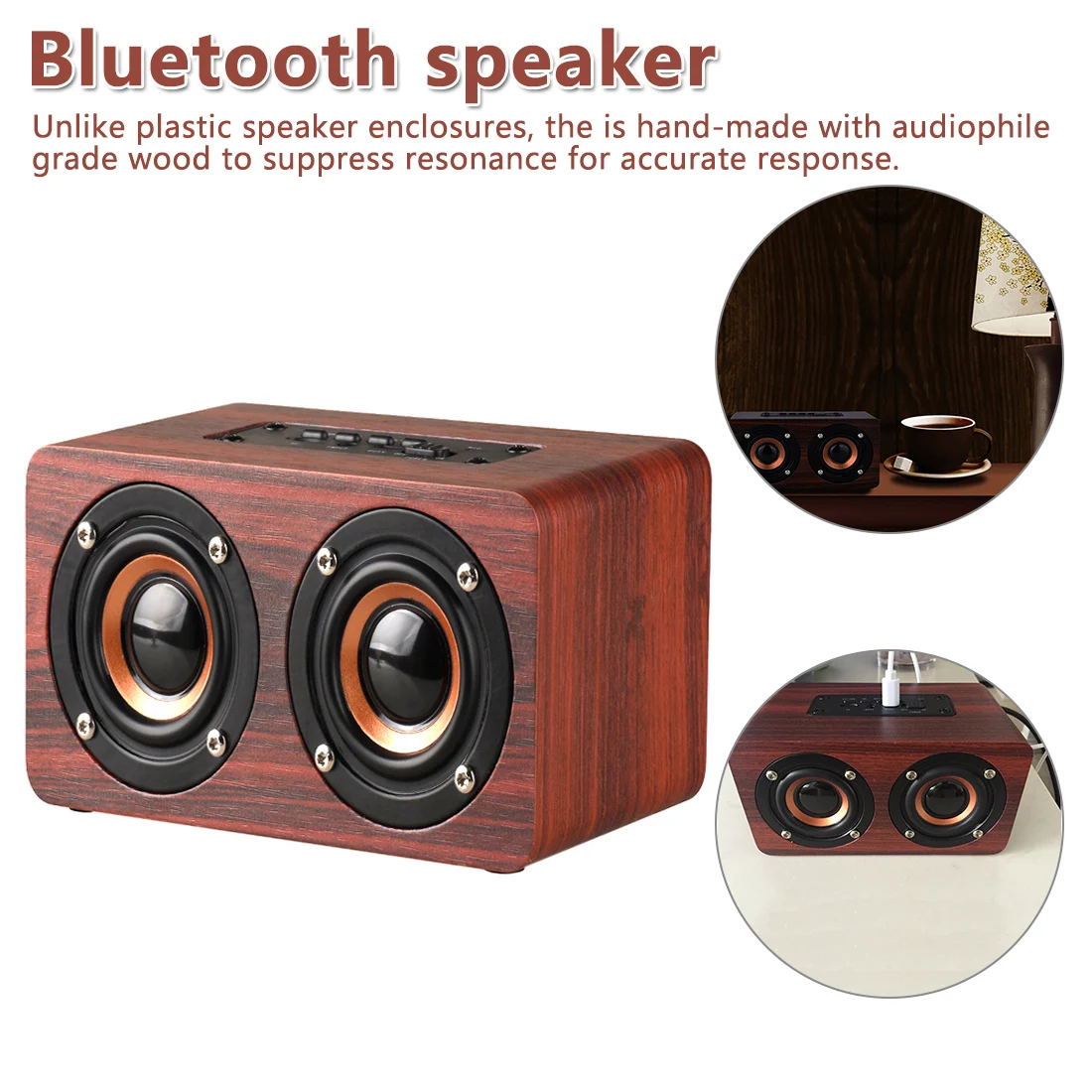 Bluetooth динамик деревянный беспроводной портативный hifi ударный бас динамик Boombox Buetoot для iPhone для samsung для Xiaomi