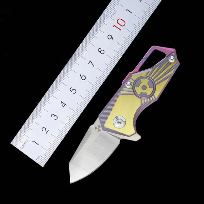 

Cuchillo plegable T4 mango de titanio EDC pocket knife folding blade outdoor camping knives cuchillo fruta mini pen key knifes
