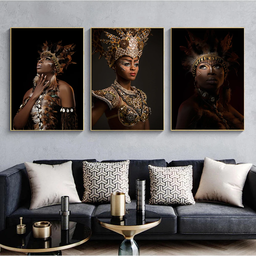 Холст без рамки плакаты и принты индийские женщины настенная живопись перо