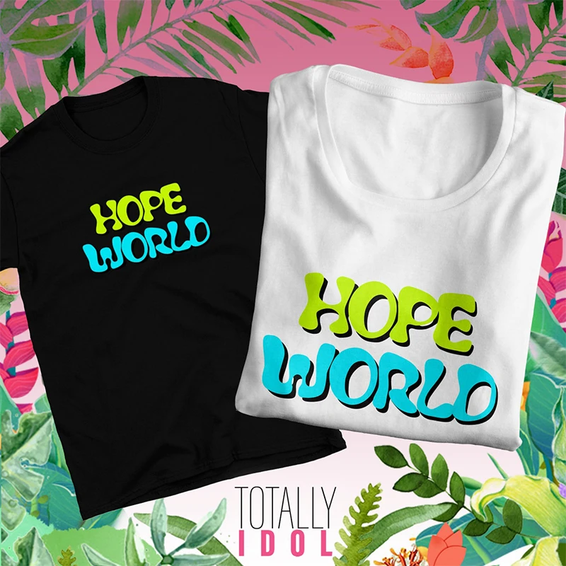 

Hope World Letter Printed Female T Shirts High Quality Graphic T-shirts Short Sleeve Women Tshirt Korean Style Aesthetic Kpop