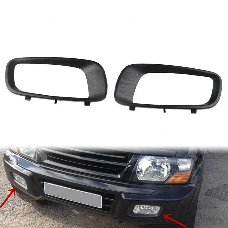 

1 пара левый и правый передний бампер, крышка противотумансветильник фары, рамка противотуманной фары для Mitsubishi Pajero MONTERO 2000-2003 V73 V75, декор про...