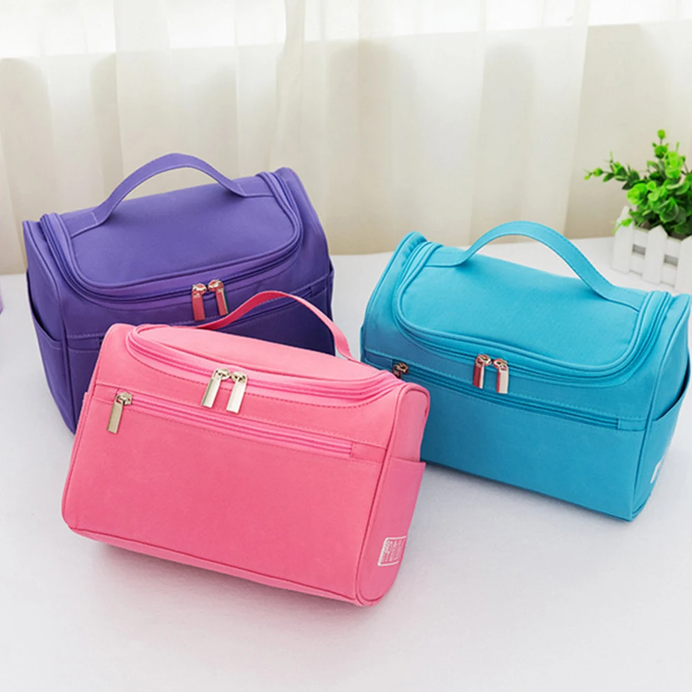 Дорожная косметичка вместительный органайзер для косметики с крючками | Дом и