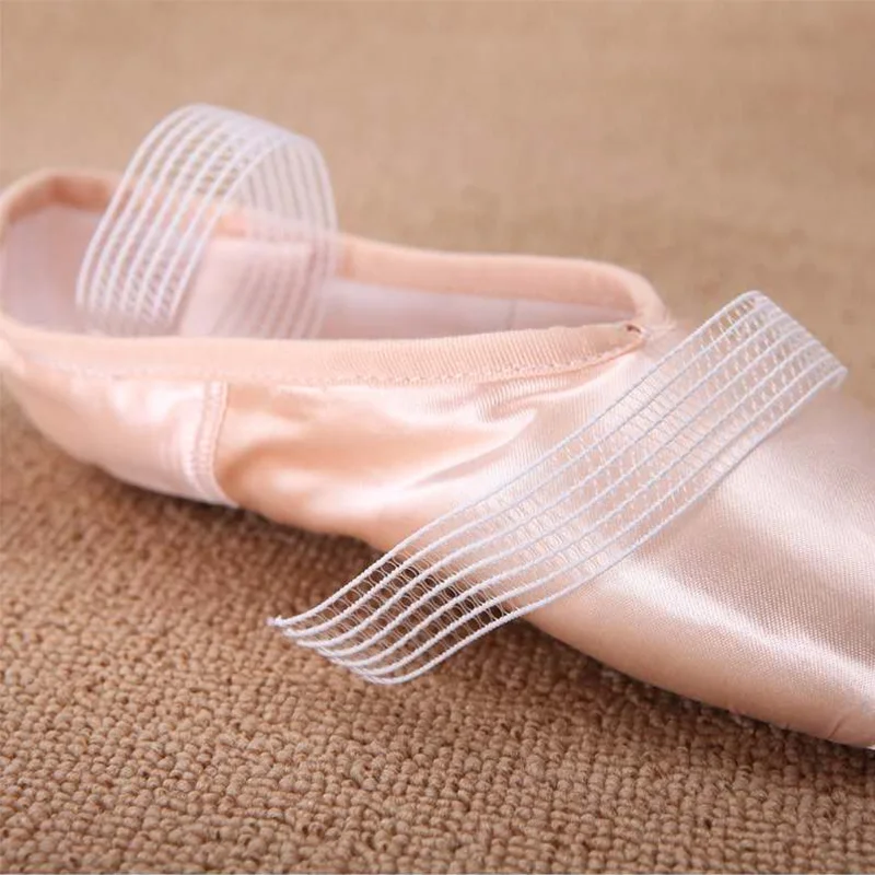 

4PCS/Set Adult Children DIY Ballet Shoes Elastic Rubber Fixing Bandage Ballerina Slipper Shoelace Gray Stretch Toe Shoe Lace