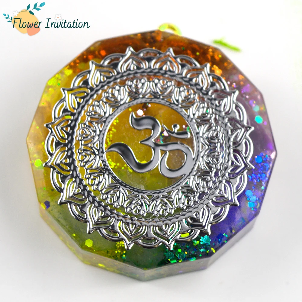 5 шт. стикер энергии чакра эпоксидной смолы ювелирные изделия цветок жизни Башня