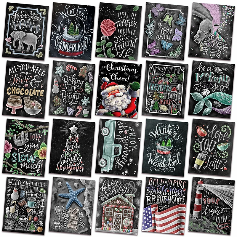 

New Full Diamond mosaic Christmas Shop sign gift DIY Diamond painting embroidery cross stitch Tree unicorn car Home decor 2904