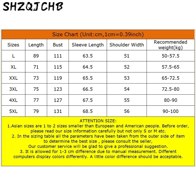

JCHB 2021 Men's Jacket Male Clothes Autumn Winter Jacket Men Parkas Plus Size Coat Fashion 5xl Hooded Ropa Hombre MF8010 Pph737