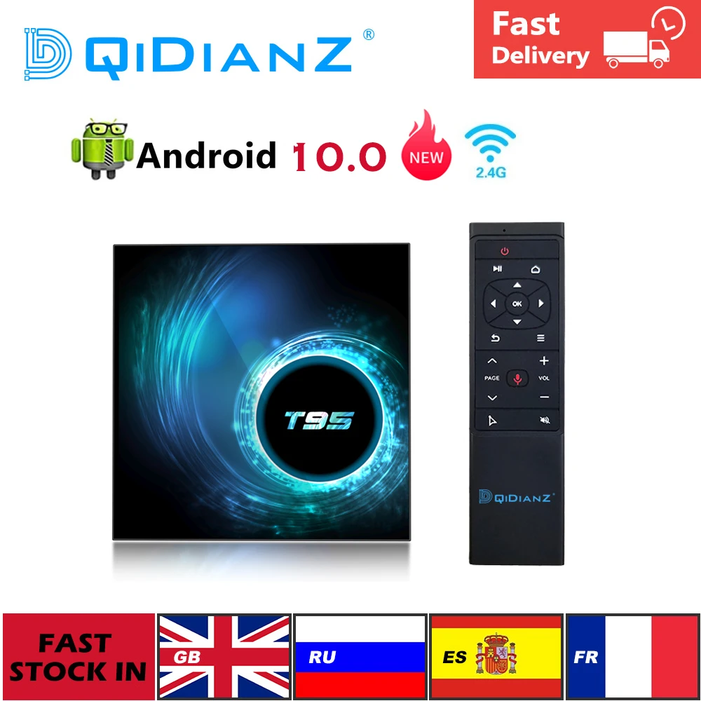 

ТВ-приставка T95 на Android 10,0, 4 ядра, 6K, H616