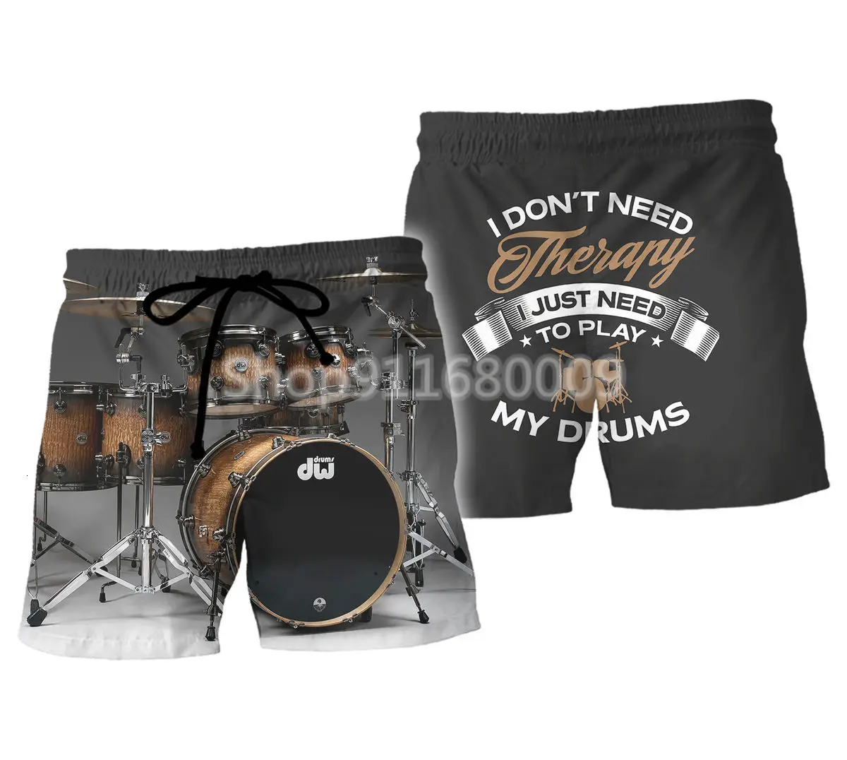 3D печатных DW барабаны одежда пляжные шорты для мужчин морской рыбы мальчиков