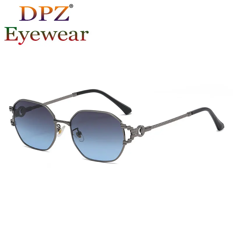 

2022 модные уникальные металлические градиентные солнцезащитные очки в стиле стимпанк для мужчин и женщин винтажные брендовые дизайнерские солнцезащитные очки Oculos De Sol