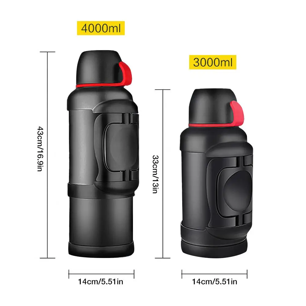 

Portable Stainless Steel Thermos Pot Outdoor Car Water Pot Portable Insulation Flask Kettle For Travel Home
