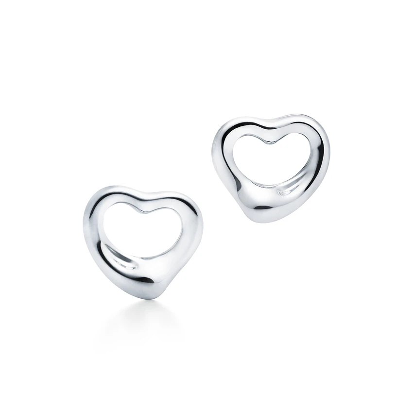 

Contracted classic hot style heart-shaped three color earrings