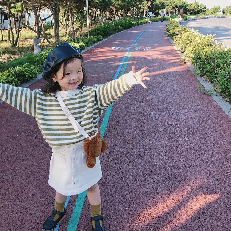 Осенние милые однотонные модные юбки для девочек Базовая мини юбка маленьких От 1