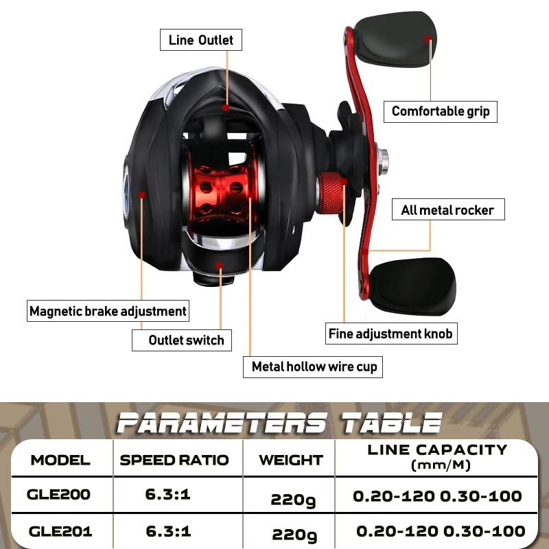 Приманка литые Рыболовные катушки 6 3: 1 Передаточное отношение латунь основной