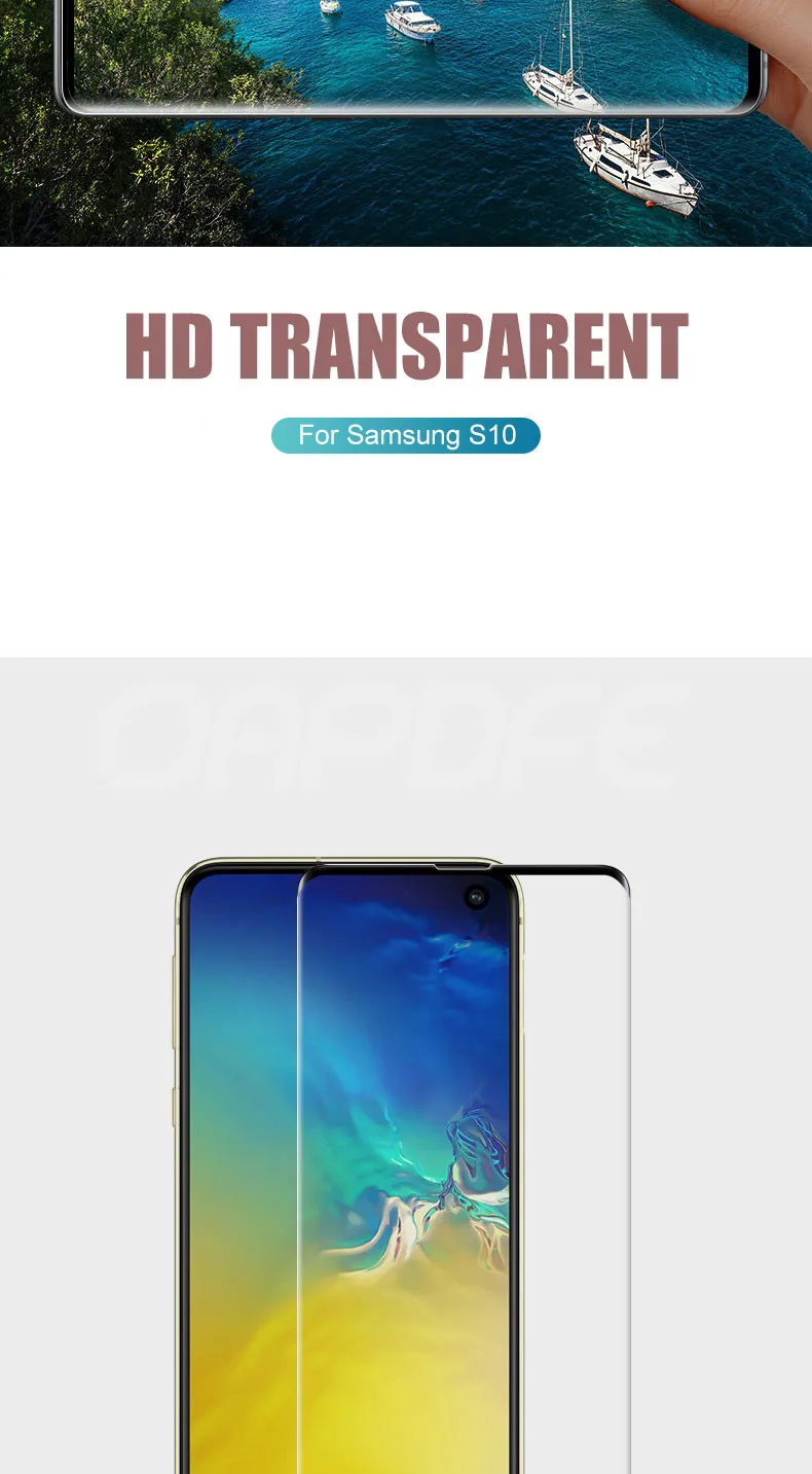 30D полное изогнутое покрытие из закаленного стекла для samsung Galaxy S10E S10 5G S9 S8 Plus A6 A8 S7 Edge Защитная пленка для экрана