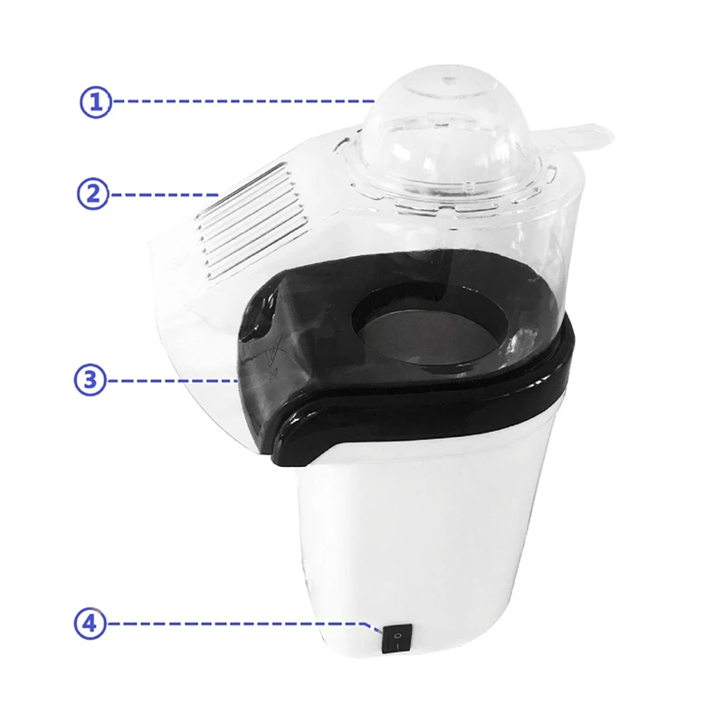 Аппарат для приготовления попкорна аппарат горячего воздуха + мерная чашка wtih