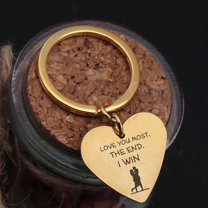 Любовь ювелирное изделие сердце брелок ручное теснение люблю тебя большинство